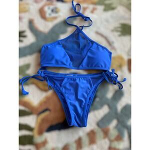 Lulu's Swim Summertime Sensation Royal Blue Bikini Size Small